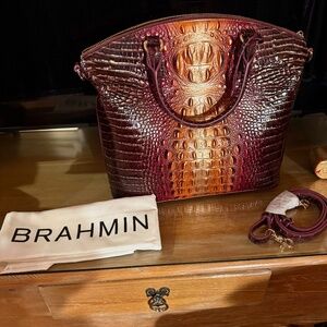 Brahmin Sunset Orange Melbourne Large Duxbury